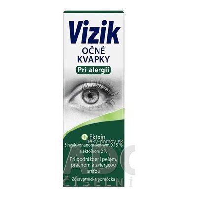 VIZIK Očné kvapky Pri alergii ektoín a hyaluronát 1x10 ml