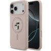 Karl Lagerfeld Liquid Silicone Karl and Choupette MagSafe kryt pre iPhone 17 Pro Max, ružový 57983127741