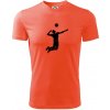 Volejbal náprah muž - Pánske tričko Fantasy športové - 2XL ( Neónová oranžová )