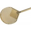Perforovaná okrúhla lopata na pizzu Gold – GI.METAL