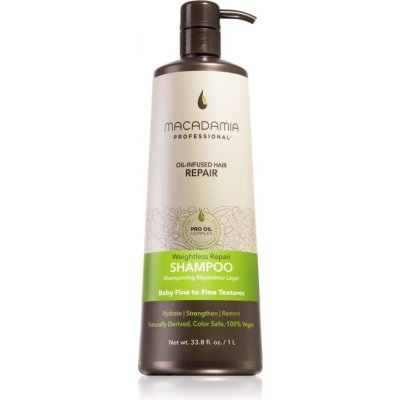 Macadamia Natural Oil Weightless Repair ľahký hydratačný šampón pre všetky typy vlasov 1000 ml
