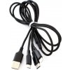 Solex Kábel USBA-IPHONE/USBC/USBB micro 3v1 1,2m 2,1A