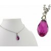 CITY STORM Prívesok Briolette Made With Swarovski s retiazkou - Fuchsia + pri tomto produkte si môžete zvoliť dĺžku retiazky