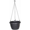 Plastkon Marina závesný kvetináč antracit 30 cm