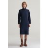 Gant Herringbone Detail Rollneck Dress Evening Blue