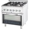 STALGAST Sporák plynový 4 horáky (2x5+2x7) s rúrou plynovou, G20 800x700x850 mm | STALGAST, Linia 700