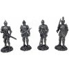 MystiCalls Sada 4 figurek rytířů ve stříbrné zbroji