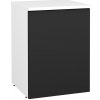 Dreja Nízka kúpeľňová skrinka FLOOR SND 40 - L01 Biela vysoký lesk / N03 Graphite / Pravé