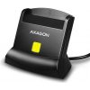 AXAGON CRE-SM2, USB-A StandReader 4-slotová čítačka čipových kariet (eCard) + SD/microSD/SIM, 1,3 m kábel