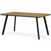 Autronic HT-532 OAK Jedálenský stôl, 160x90x76 cm, MDF doska, dyha tieň dub, kovové nohy, čierny lak