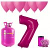HeliumKing Hélium párty set na 7. narodeniny s ružovými balónmi