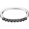 Calvin Klein Pevný oceľový náramok s čiernymi perličkami Circling KJAKMD04010