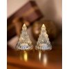 SIRIUS LED svetlo na stromček, sklenené, sada 2 ks, číre, 9 cm, s hviezdou
