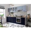 Kuchynská linka GERTRID 260cm - Denim + marine blue