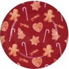 Vianočný červený podtácek pod tanier 33 cm