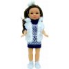 Panenka Simona v pletených šatech od firmy Folk Artesanía (40 cm )