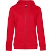 B&C | QUEEN Zipped Hood, Dámska mikina s kapucňou, červená, XXL