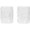 ferm LIVING Pohár DOODLE 350 ml, sada 2 ks, jasné, sklo