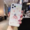 AppleKing mäkký meňavý kryt s ružovými hviezdami a oblakmi pre iPhone 11 - transparentný - možnosť vrátiť tovar ZADARMO do 30tich dní