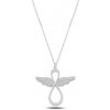 Olivie Strieborný náhrdelník anjel 5533