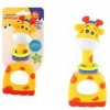 Teddies Hrkálka / hryzátko / pískatko žirafa plast 7x16cm
