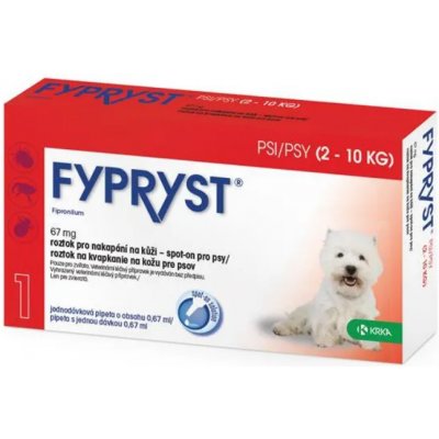 Fypryst spot-on Dog S 2-10 kg 1 x 0,67 ml