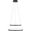 Just Light Závesné LED svietidlo Circle, 41W, 4965lm, antracitová, pr. 50 cm