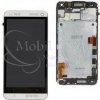 LCD displej HTC One M7 - Dotykové sklo - Rám - Strieborný