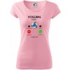Volejbal volá - Dámske tričko Pure - 3XL ( Ružová )