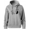 Mačka a gitara WC - Oversized mikina dámská Moon - kratšia + širšia - 2XL ( Tmavosivý melír )