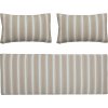 Poťahy na vankúše na pohovku Mundo pruhované béžovozelené 3 ks