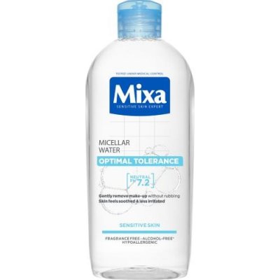 Mixa Optimal Tolerance 400 ml hypoalergénna micelárna voda pre upokojenie citlivej pleti pre ženy