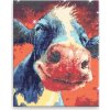 Diamantové maľovanie - Šťastná krava - 80x100 cm, plátno vypnuté na rám - výroba CZ
