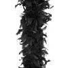 Party Čierna pierková boa na karneval, 180 cm, ľahká dekorácia
