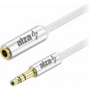 AlzaPower AluCore Audio 3,5 mm Jack (M) to 3,5 mm Jack (F) 1 m strieborný APW-CBA3JF01S