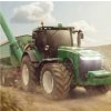 Jerry Fabrics Traktor green 40 x 40 cm