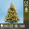 Vianočná LED svetelná reťaz vnútorná - guľky 1,5 cm - 200LED - 16M Teplá biela