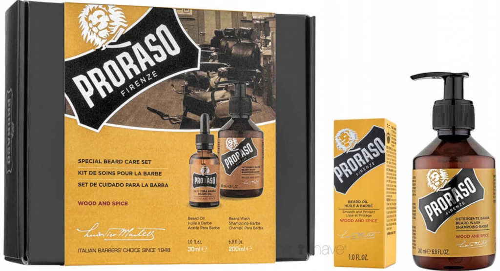 Proraso Azur Lime šampón na fúzy 200 ml + olej na fúzy 30 ml darčeková sada