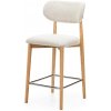 Hector Barová stolička Amalfi z masívu dub/krémová