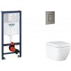 Grohe Rapid SL - Set predstenovej inštalácie, klozetu, dosky SoftClose a tlačidla Skate Cosmopolitan, Triple Vortex, kefovaný Hard Graphite SANI11BB5117