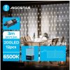 Aigostar LED Vonkajšia vianočná reťaz 200xLED 8 funkcií 6x1,5m IP44 studená biela AI0500