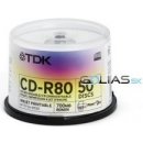 TDK CD-R 700MB 52x, 50ks