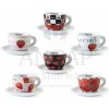 TESCOMA myCOFEE Empire biela porcelánové šálky na espresso s tanierikmi 6 x 90 ml