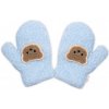 Be Snazzy Zimné rukavičky froté Medvedík Modré