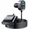 Joyroom JR-CL05 autonabíjačka 3x USB QC3.0 / 2x USB-C PD 75W 1.5m, čierna (JR-CL05)