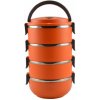 Perfect Cauldron nerezový jedlonosič, obedár dvojstenný INOX, 3 x 0,5 l oranžový
