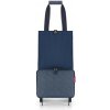 Skladacia taška na kolieskach Reisenthel Foldabletrolley Herringbone dark blue