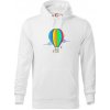 Teplovzdušný balón v oblakoch - Mikina pánska Cape s kapucňou - 5XL ( Biela )