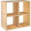 Astigarraga Dinamic Drevený regál, 70,8 × 70,8 × 33 cm, borovicové drevo, DMC2X2.99