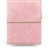 Filofax Domino Soft A7 týždenný 2021 pastelový ružový